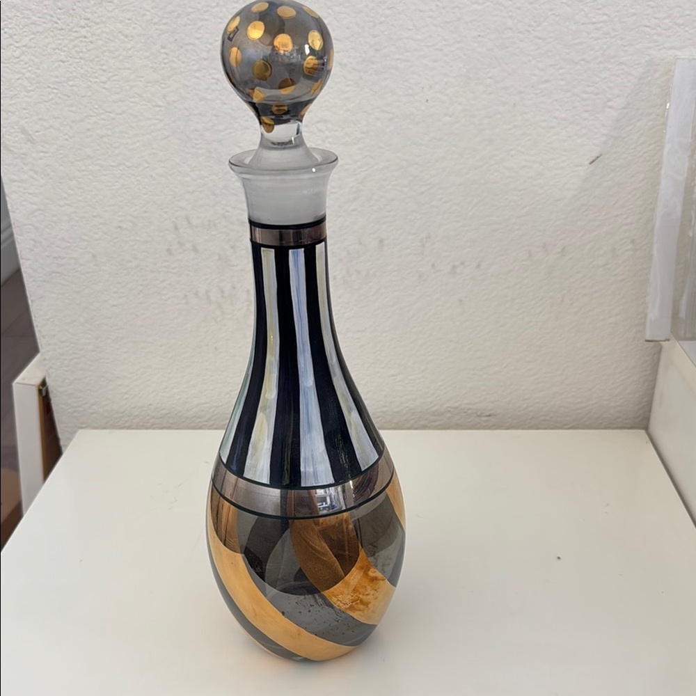 MacKenzie-Childs Black and Gold Glassware